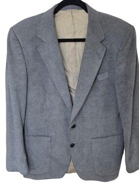 VTG Valentino Uomo Gray Micro Suede Blazer Sport Coat Mens 42R Italy Luxury